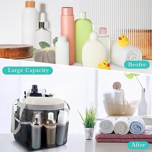 Mesh Shower Caddy Portable - 9 Pockets for College Dorm Room Essential