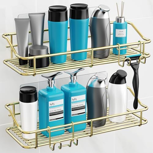 Nieifi Shower Caddy Adhesive, Shower Shelves, Shampoo Holder for Bathroom