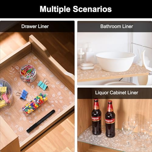 Cooyes Shelf Liner Non-Adhesive EVA Cabinet & Drawer Liner 15" x 240"
