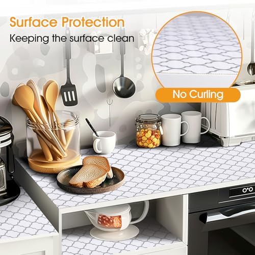Shelf and Drawer Liner for Kitchen Cabinet Non-Adhesive Non Slip