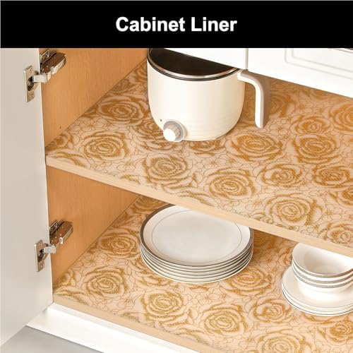 Cooyes Shelf Liner Non-Adhesive EVA Cabinet & Drawer Liner 17.5" x 120"