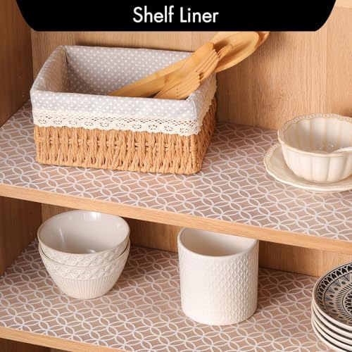 Cooyes Shelf Liner for Kitchen Cabinets – Non-Adhesive Drawer Liner