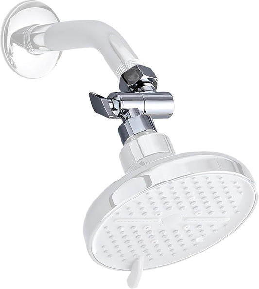 Metal Shower Head Elbow Adapter, 360 ° Adjustable Swivel Brass Showerhead Adapter Brushed Silver