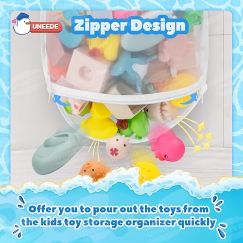 UNEEDE 3.5 Gallons Corner Mounted Versatile Bath Toy Organizer