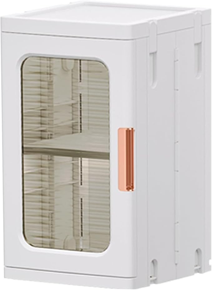 CXCJAI Mini Storage Cabinet with Doors and Shelves Countertop Cabinet Bathroom Storage Kitchen Cabinet with Adjustable Shelf Cabinet Organizer Toilet Paper Linen Closet 1 Layer(White)