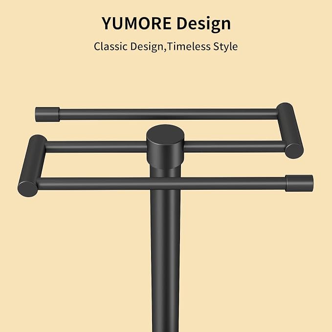 YUMORE Hand Towel Holder Stand Free Standing Countertop Towel Rack Hanger for Bathroom Kitchen