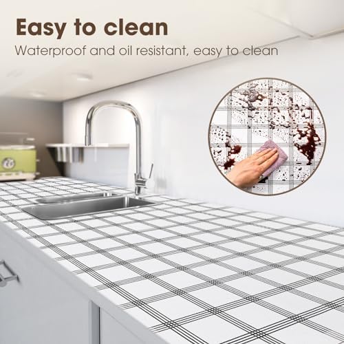 Drawer and Shelf Liner for Kitchen Cabinets, Stripes, 12IN X 30FT