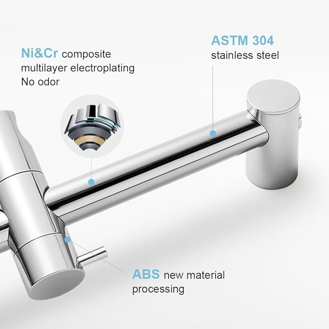 OFFO Shower Slide Bar 24 in Segmental Slide Bar Adjustable Installation Distance 18-24 in with 360° Adjustable Handheld Shower Head Holder for Bathroom, Screw Wall Mounted, Chrome Finish