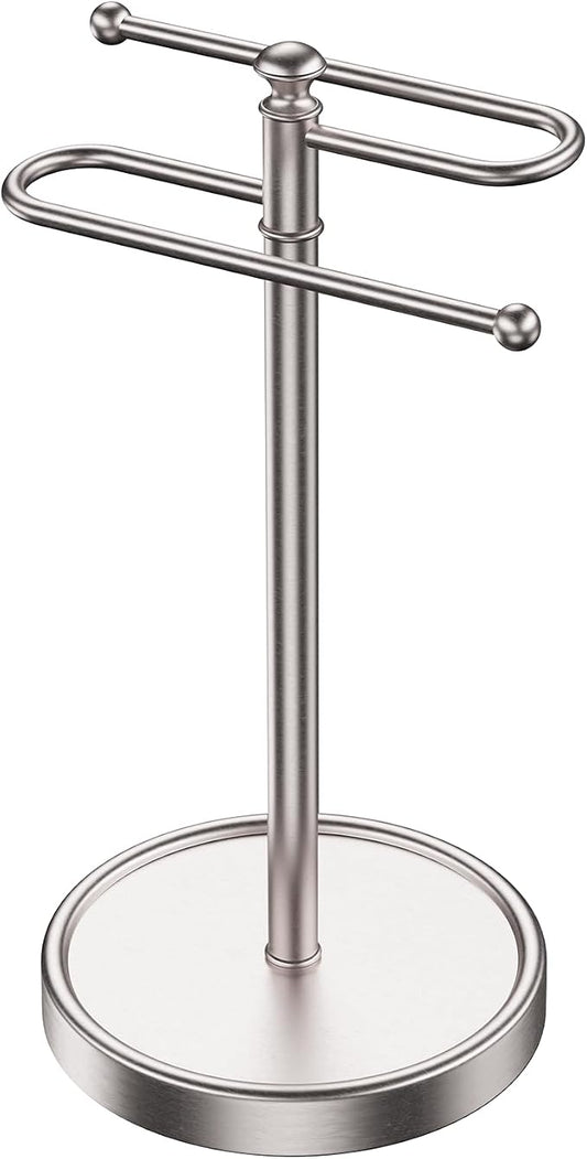 Hand Towel Holder, 304 Stainless Steel Heavy Duty S Shape Hand Towel Stand Free Standing Towel Bar for Bathroom Kitchen Countertop