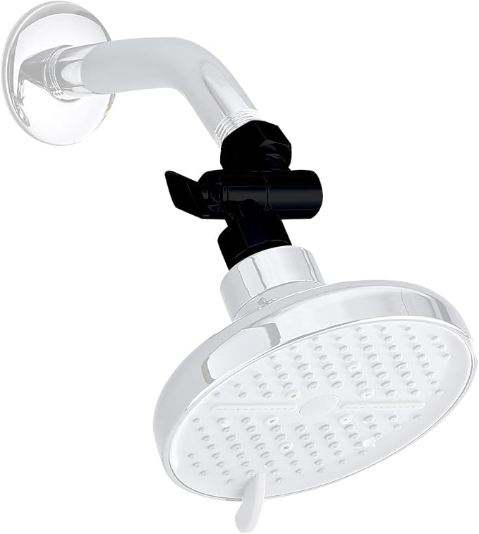 Metal Shower Head Elbow Adapter, 360 ° Adjustable Swivel Brass Showerhead Adapter Stainless Steel Shower
