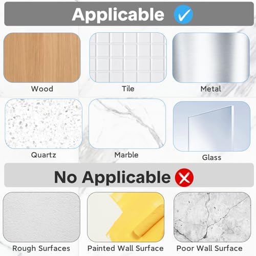 Shower Caddy Adhesive Replacement, Transparent Strong Adhesive Hooks, No Drilling, Waterproof, for Shower Caddy, Bathroom Storage Shelves and Kitchen Racks (Single*12pcs)