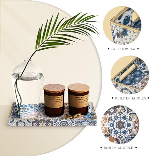 MAONAME Plastic Bathroom Vanity for Countertop, Narrow Decorative Trays