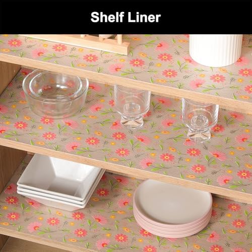 Cooyes Shelf Liner Non-Adhesive EVA Cabinet & Drawer Liner 17.5" x 197"