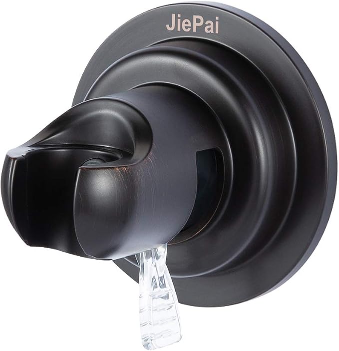 JiePai Vacuum Suction Cup Shower Head Holder,Adhesive Suction Handheld Shower Holder Bracket,Removable Wall Mount Head Holder for Bathroom,Oil Rubbed Bronze