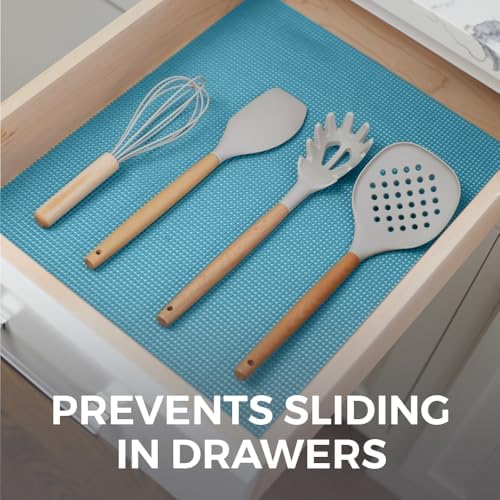 HOME GENIE Shelf Drawer and Cabinet Liner, Non Adhesive, 12x20 Teal
