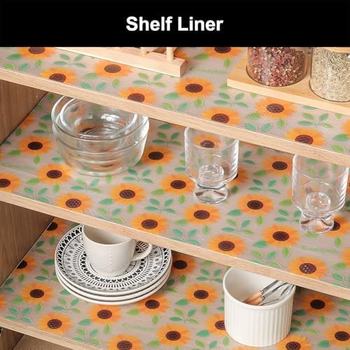 Cooyes Shelf Liner Non-Adhesive EVA Cabinet & Drawer Liner 17.5" x 78.7"