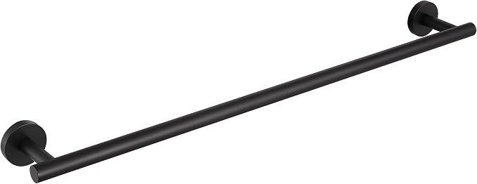 KES 23.2-Inch Towel Bar for Bathroom, Bath Towel Rack Towel Holder Wall Mount SUS304 Stainless Steel Matte Black, Total Length 25.5 Inch, A2000S65B-BK