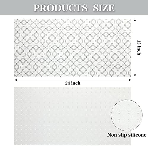 Amyhill 10 Pcs Refrigerator Liners Absorbent Fridge Shelf Mats, Stylish