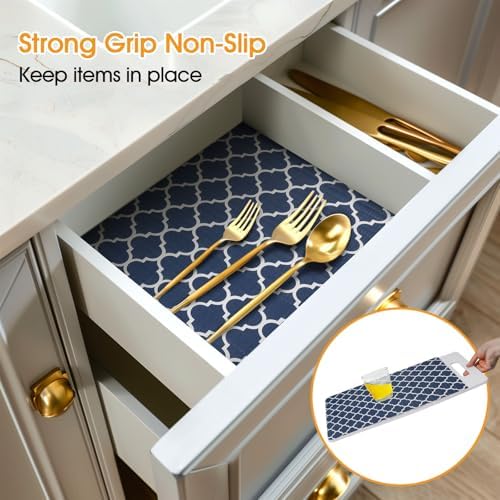 Shelf and Drawer Liner for Kitchen Cabinet Non-Adhesive Non Slip