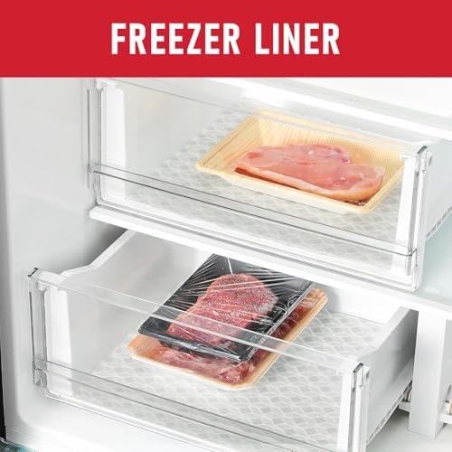 Cooyes 12 PCS Refrigerator Liners, 12" x 24" Non-Slip Fridge Liners Strong Absorbent Washable Non-Adhesive, Refrigerator Shelf Liners and Mats for Shelves, Drawers, Kitchen Cabinets(Gray Slate)