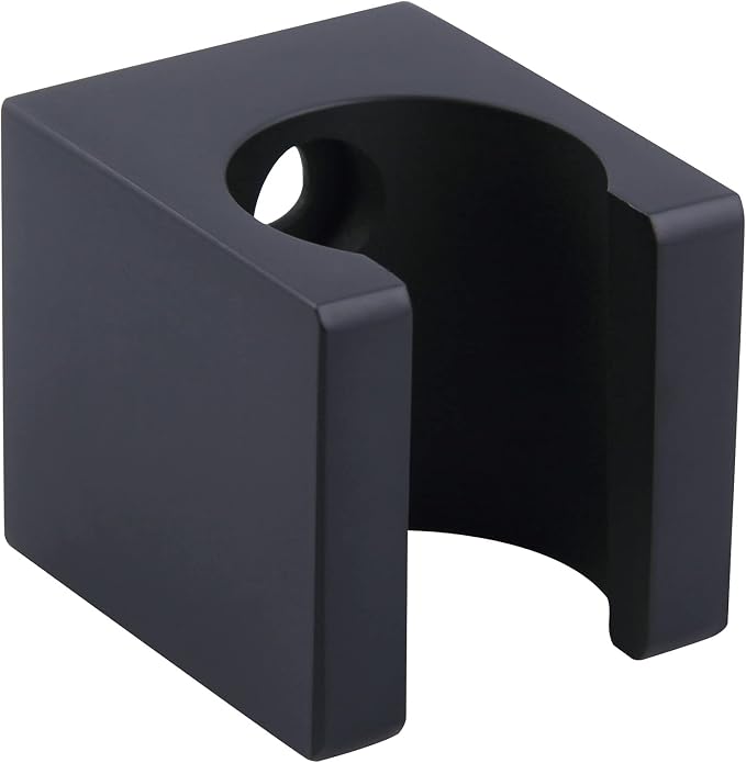 Angle Simple Shower Wand Holder, Brass Shower Head Hanger, Sprayer Nozzle Handle Bracket, Matte Black