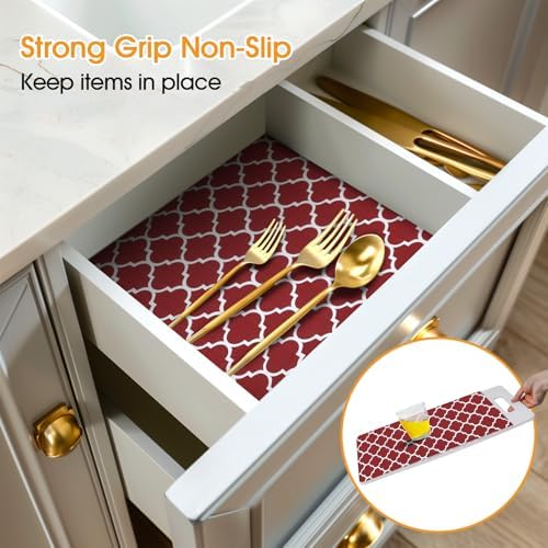 Shelf and Drawer Liner for Kitchen Cabinet Non-Adhesive Non Slip