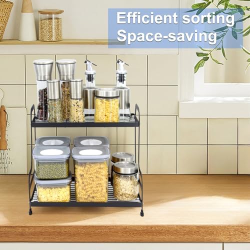 2-Tier Metal Countertop Organizer, Standing Storage Shelf