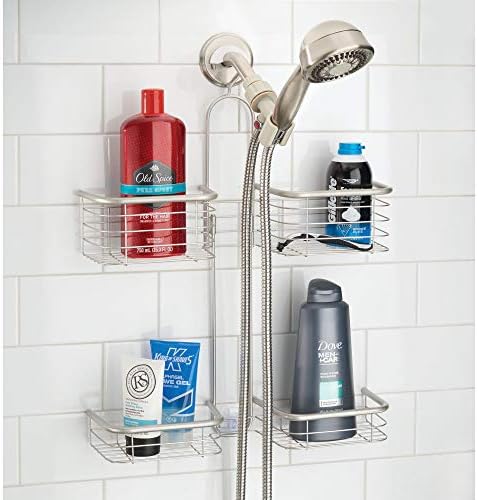 iDesign Hanging Handheld Shower Hose Caddy, Satin