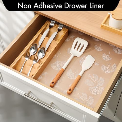 Cooyes Shelf Liner, Non Adhesive Drawer and Cabinet Liner