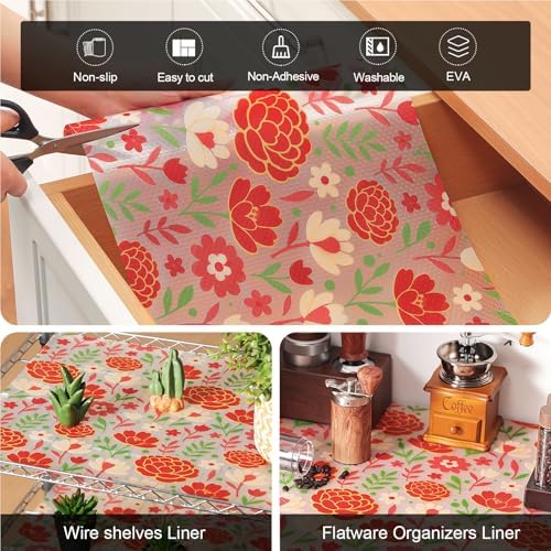 Cooyes Shelf Liner Non-Adhesive EVA Cabinet & Drawer Liner 11.8" x 360"