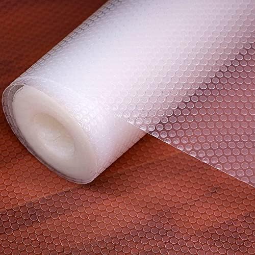 Shelf Liner, wohomuke 15 inch x 20 ft Shelf Liners for Kitchen cabinets nonstick Shelf Lining Drawer Mats EVA Protector for Cupboard (Clear,15 inch x 20 ft)