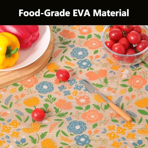 INNOLITES Shelf Liner for Kitchen Cabinet, Floral Drawer Liner Non-Adhesive