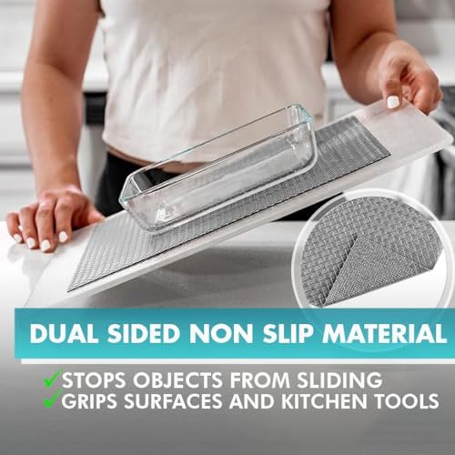 Shelf Liner, Drawer Liner & Kitchen Cabinet Liner – Thick Waterproof Rubber Refrigerator Liners, Fridge Mat, Wire Shelf Cover for Dresser, Pantry, Bathroom, Closet & Toolbox