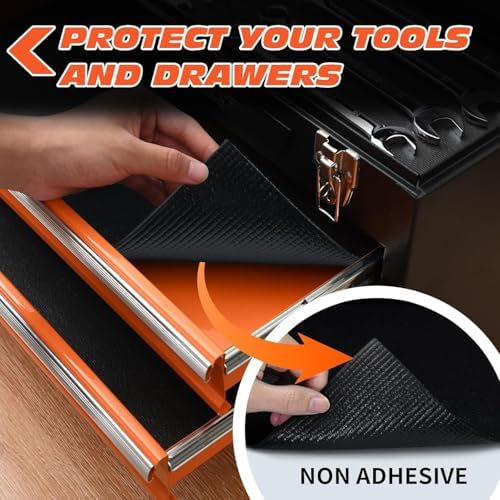 Professional Grade Tool Box Liner Heavy Duty Non-Slip Drawer Liner Black