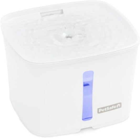 PetSafe Viva Pet Fountain - Encourages Healthy Hydration - Automatic Water Dispenser with Double Filtration - Ultra Quiet Water Fountain - Easy to Assemble & Clean - Stainless Steel - 64 oz | Whisper-Quiet Pump Encourages Hydration, BPA-Free, Dishwashe...
