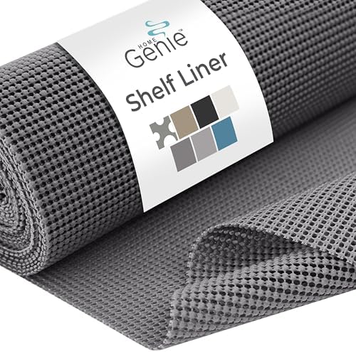HOME GENIE Shelf Drawer and Cabinet Liner, Non Adhesive, 20x20 Slate Gray