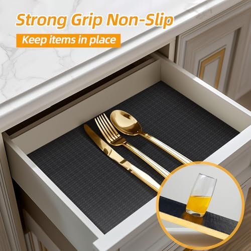 Shelf and Drawer Liner for Kitchen Cabinet Non-Adhesive Non Slip