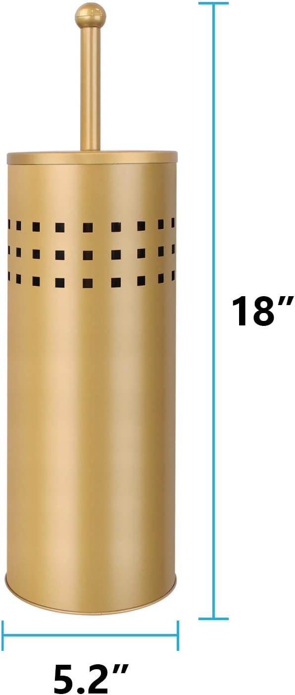 Blue Donuts Toilet Plunger with Holder for Bathroom, Multi Drain Suitable Also for Bathtubs, Quick Dry, Gold