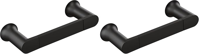 Moen Genta Matte Black Modern 6.8-Inch Length Hand-Towel Bar for Bathroom or Kitchen, BH3886BL (Pack of 2)