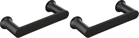 Moen Genta Matte Black Modern 6.8-Inch Length Hand-Towel Bar for Bathroom or Kitchen, BH3886BL (Pack of 2)