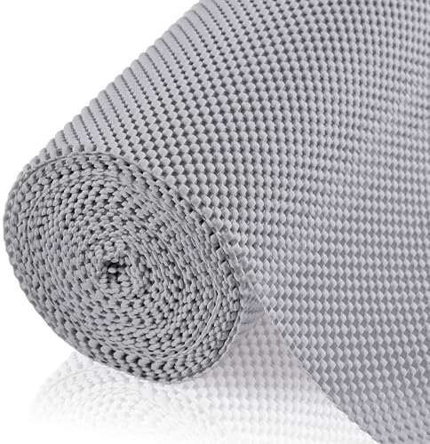 Shelf Liner for Kitchen Cabinets and Drawers, Grey, 18" x 240"