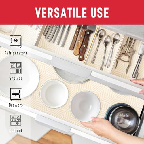 Cooyes 2 in 1 Refrigerator Liners, 6 Pack, 12“ × 24”， Fridge Drawer & Shelf Liners for Kitchen Cabinets Non-Adhesive, Breathable Cloth Material, BPAfree, Keep Produce Fresh Longer