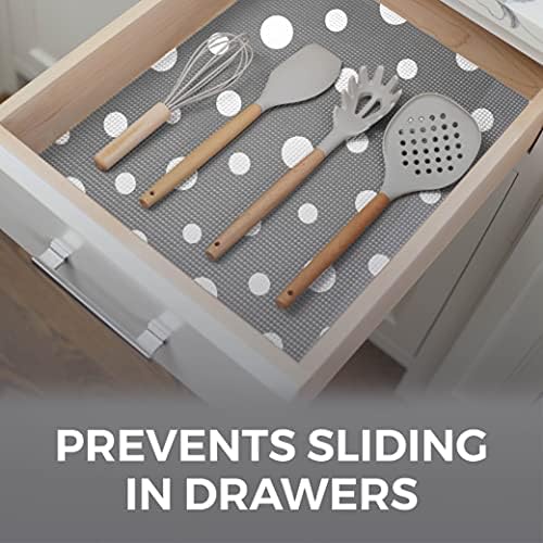HOME GENIE Shelf Drawer and Cabinet Liner, Non Adhesive, 17.5x20 Gray White