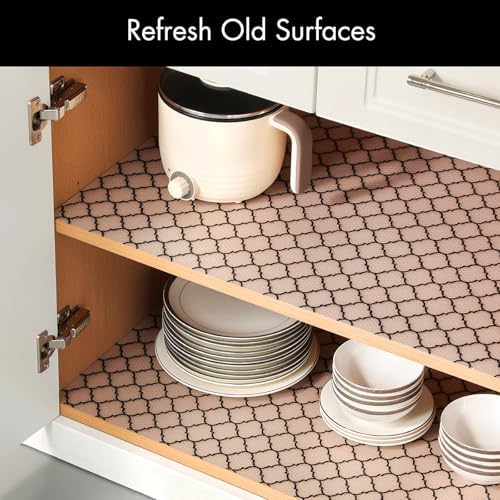 Cooyes Shelf and Drawer Liners for Kitchen, Non Adhesive Cabinet Liner