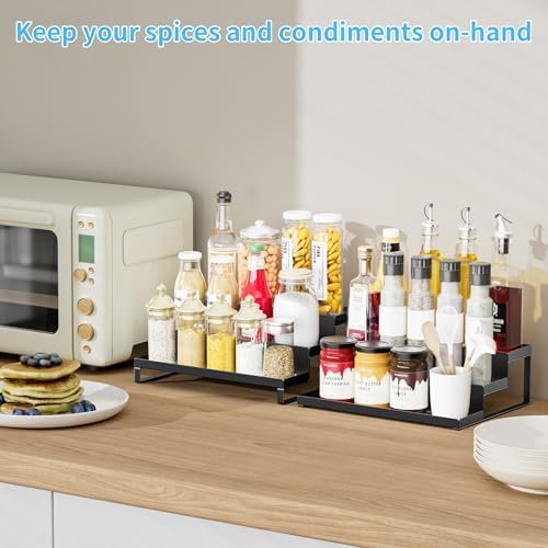 BOIVSHI Spice Rack Organizer for Cabinet, Spices Neatly Organized