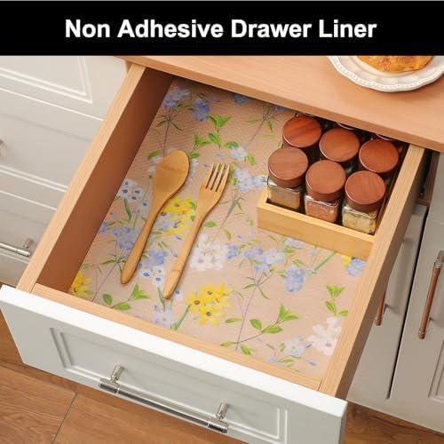 Cooyes Shelf Liner Non-Adhesive EVA Cabinet & Drawer Liner 24" x 360"