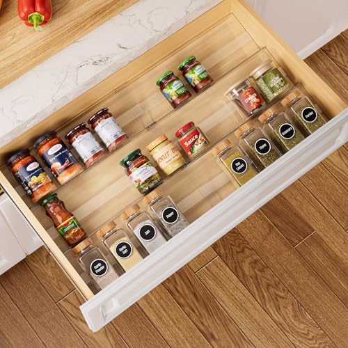 6-Pack Spice Drawer Organizer Insert (Expandable from 13" to 26")
