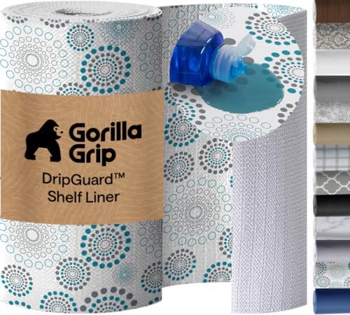 GORILLA GRIP Shelf Liner, Kitchen Drawer Protector, 17.5x120 Spiral