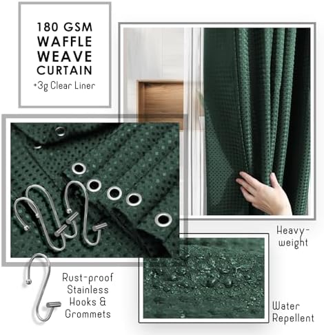 Clara Clark Bathroom Set, Shower Curtain Set, Bathroom Accessory Set