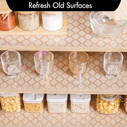 Cooyes Shelf and Drawer Liners for Kitchen, Non Adhesive Cabinet Liner